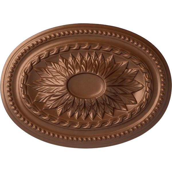 Ekena Millwork Saverne Ceiling Medallion, Hand-Painted Polished Copper, 18 1/2"W x 13 1/2"H x 1 7/8"P CM18SAPOS - main